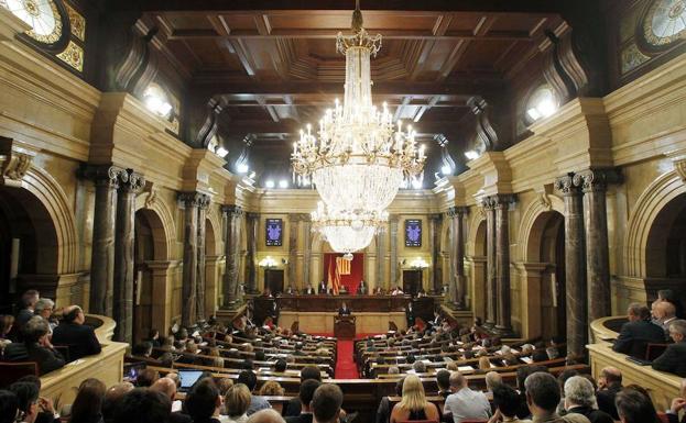 El Parlament de Catalunya, durante un pleno extraordinario.