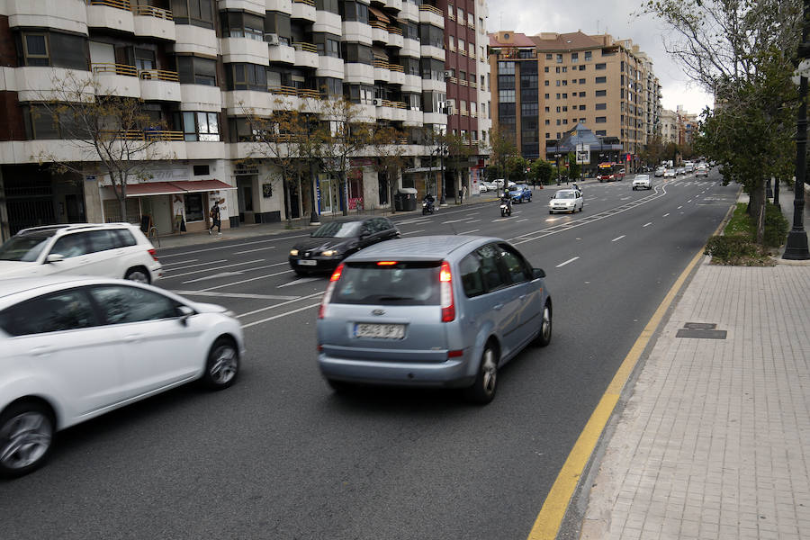 Fotos del nuevo carril bici en Valencia