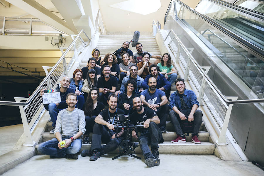 Fotos del rodaje del nuevo corto del director Abdelatif Hwidar en el metro de Valencia