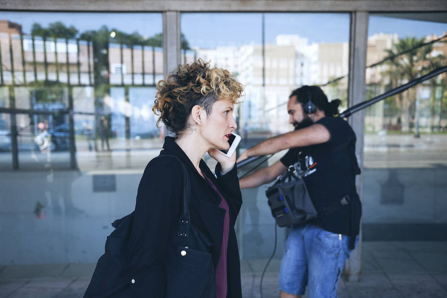 Fotos del rodaje del nuevo corto del director Abdelatif Hwidar en el metro de Valencia