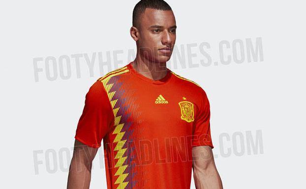 La España republicana. El portal ‘footy headlines’ ha filtrado el posible diseño de la camiseta que España lucirá en el próximo Mundial de Rusia.