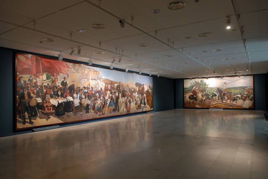 Exposición 'Sorolla. Visión de España', que mostró por primera vez en España los 14 paneles regionales que el artista valenciano pintó para la Hispanic Society of America en Nueva York. 2007