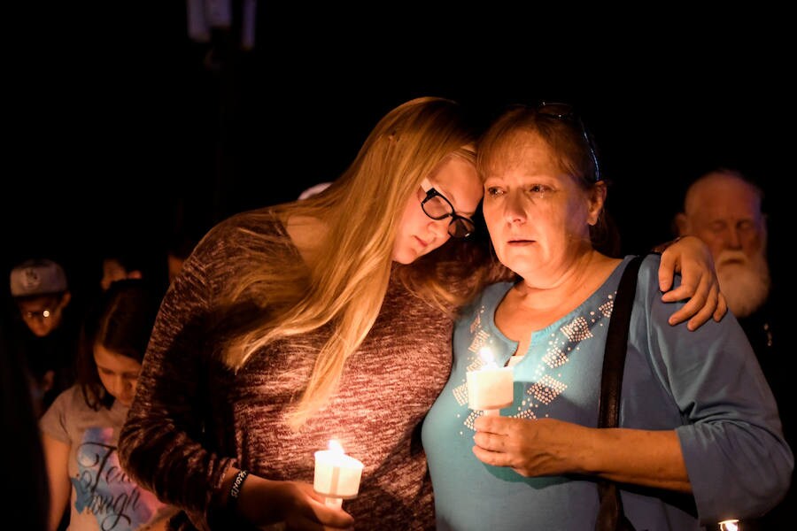 Fotos de las muestras de dolor tras el tiroteo en Texas