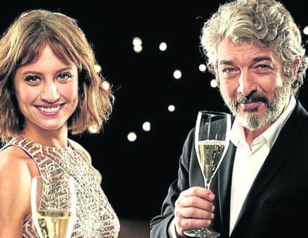 Darín y Jenner, burbujas Freixenet