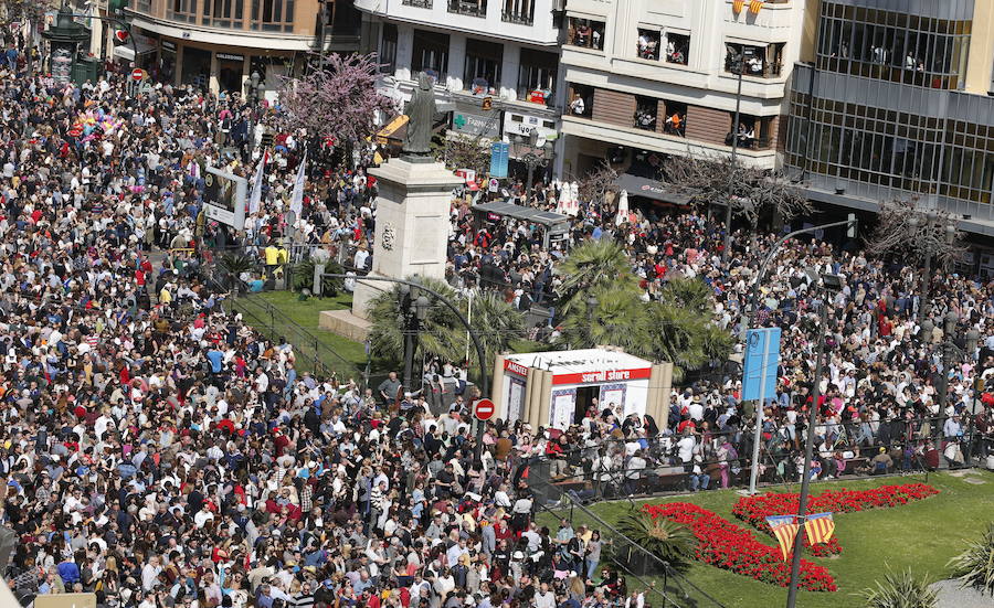 El aspecto habitual de las mascletás de Valencia.