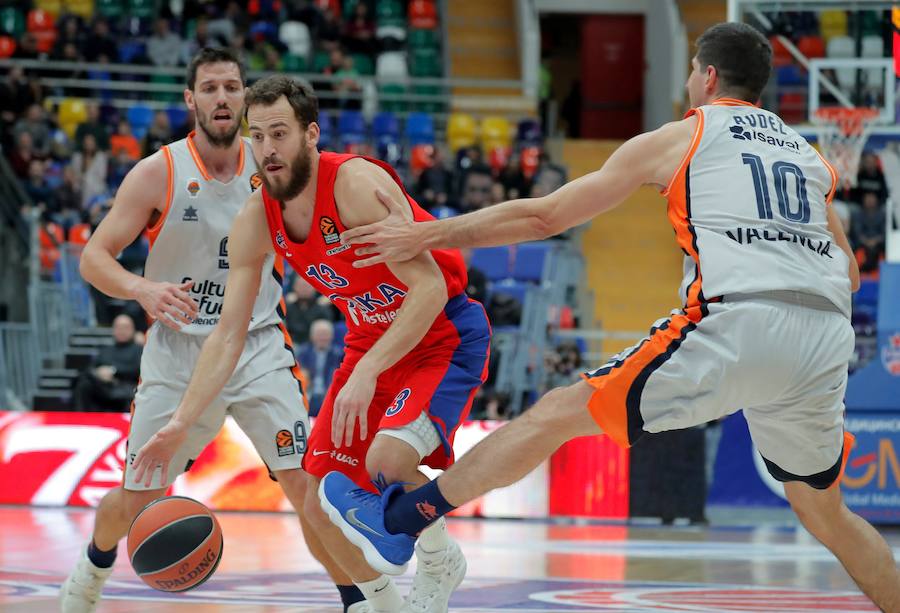 Estas son las imágenes del choque correspondiente a la sexta jornada de Euroliga entre el CSKA y el Valencia Basket en el Megasport Arena