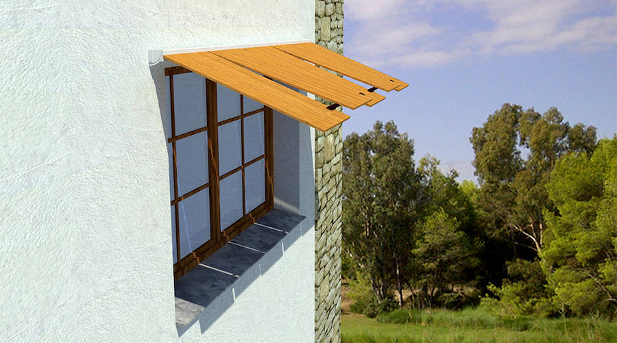 12. Rafael Sánchez es el diseñador de Brisoleil. Un invento que se presenta bajo la apariencia de los elementos de fachada que viene a sustituir, como toldos y marquesinas, a los cuales añade la eficiencia térmica, hidrófuga y eólica. "La principal característica de este producto es que consigue generar eficiencia térmica natural, produce sombra óptima (-4ºC de temperatura solar, sensación de -6ºC) y mayor nivel lumínico, que se obtiene por su material y forma", destacan su diseñador. "Y también actúa eficazmente en caso de lluvia y viento, continua.