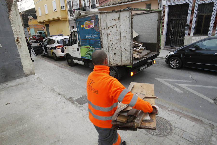 Fotos de la recogida de basura en el Cabanyal
