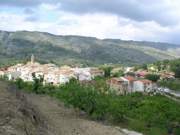 Uno de los núcleos urbanos de la Vall de Gallinera. 