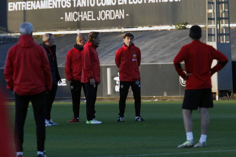 Los de Marcelino se preparan para su partido contra el Espanyol