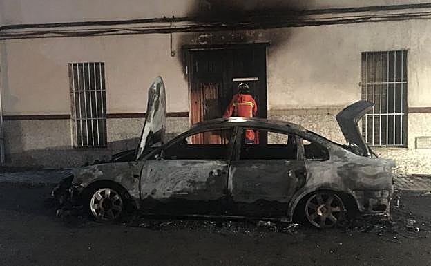 El coche siniestrado.