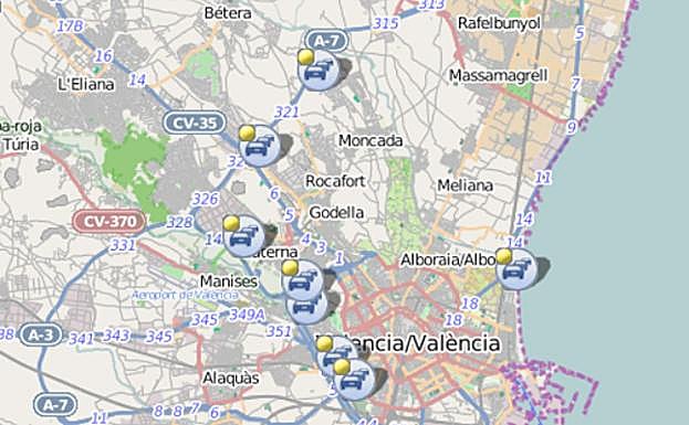Un accidente en el 'by-pass' causa 5 km de retención a la altura de Bétera
