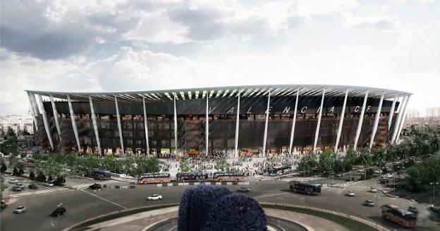 El útimo diseño de Marck Fenwick para el nuevo Mestalla. 