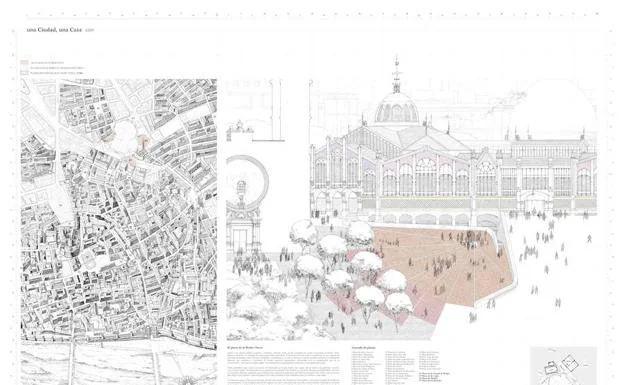 Los tres proyectos elegidos para reformar la plaza de Brujas ya se pueden ver en la Lonja