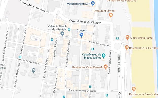 Zona donde se produjo el secuestro.