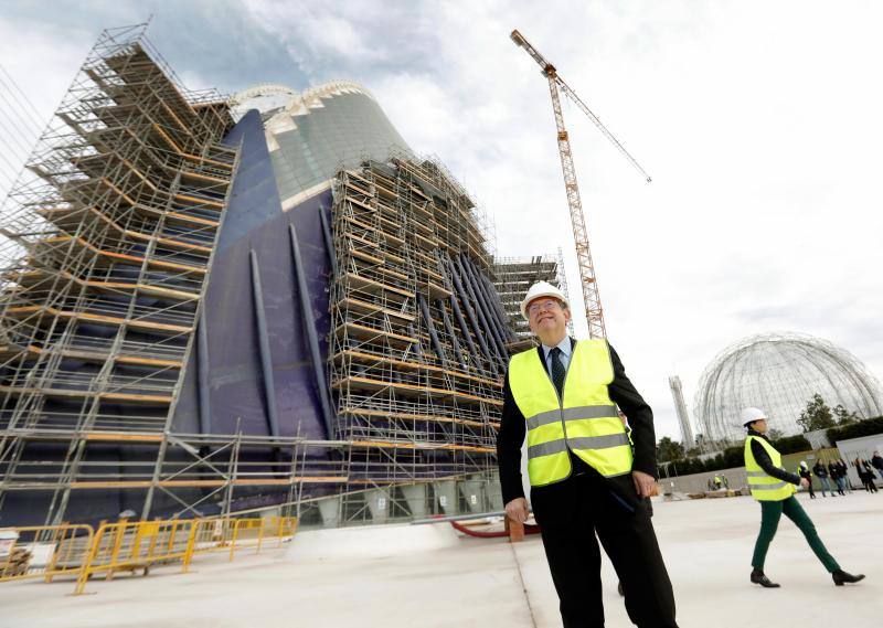 Fotos de las obras del Ágora, que acogerá el Caixafórum Valencia