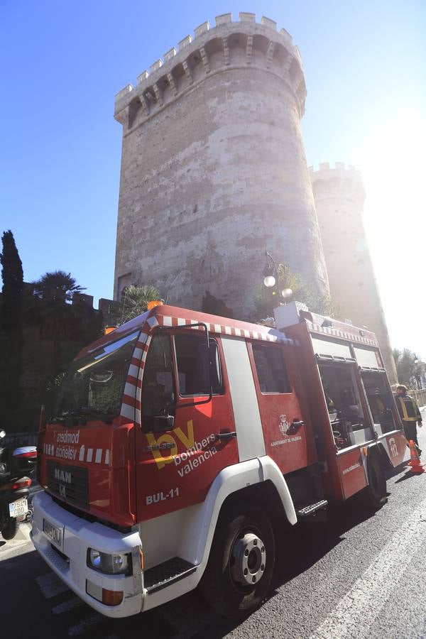 Fotos del incendio que ha afectado a las Torres de Quart de Valencia