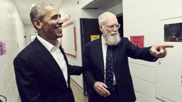 Obama y Letterman. 