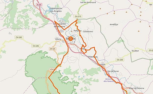 La autovía A-23, a su paso por el término de Segorbe.