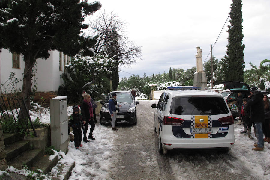 Fotos del aniversario de la nevada en Dénia y Xàbia