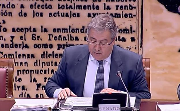 Intervención de Zoido ante el Senado.