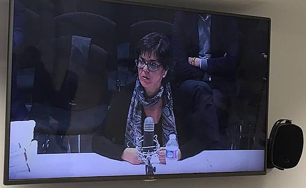 Cristina Ibáñez, durante su declaración. 