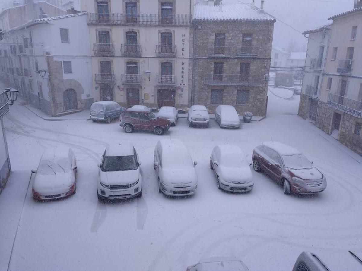 Fotos de nieve en Morella, Castellfort, Ares y Vilafranca del Cid