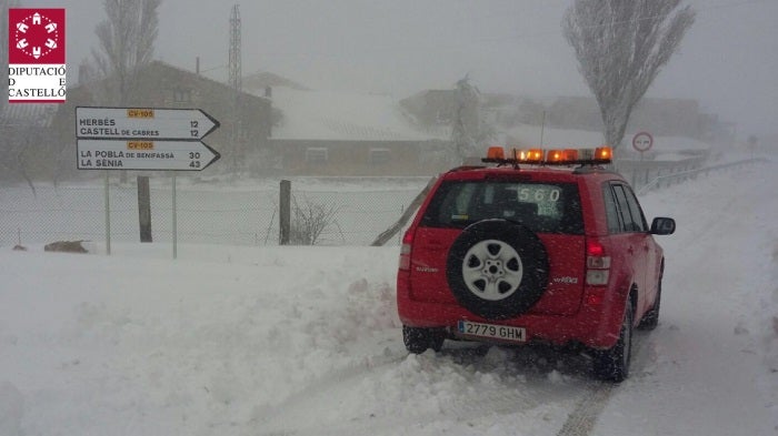 Nevadas en la provincia de Castellón