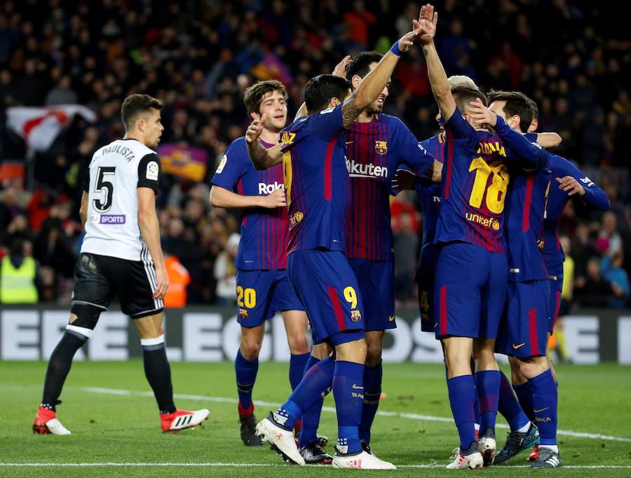 Estas son las mejores imágenes que deja el partido de ida de semifinales de Copa del Rey en el Camp Nou