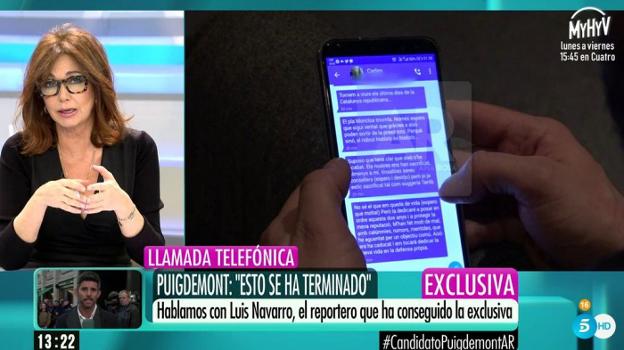 La «mayor exclusiva» de Ana Rosa