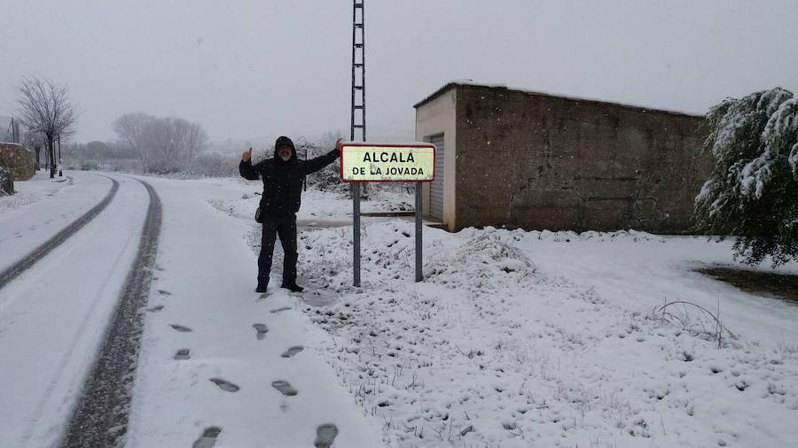 Fotos de nieve en la provincia de Alicante y de Valencia