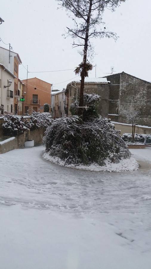 Fotos de nieve en la provincia de Alicante y de Valencia