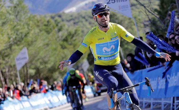 Valverde, vencedor en el Alto de las Canteras.
