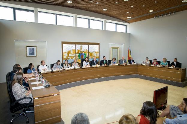 Un pleno del Ayuntamiento de Carlet. 