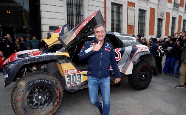 Carlos Sainz, durante su homenaje en Madrid.