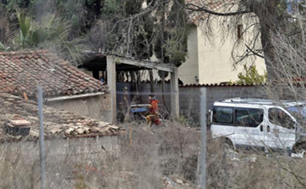 La casa donde se ha producido el incendio en Ontinyent.