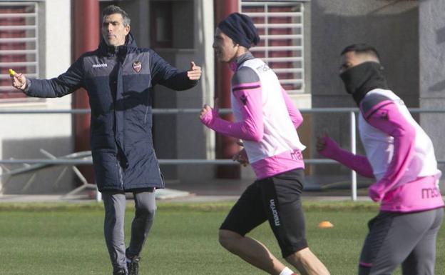 Un entrenamiento del Levante