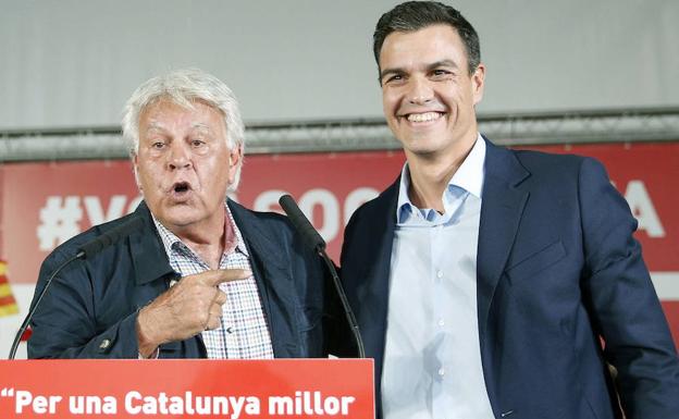 Felipe González y Pedro Sánchez.