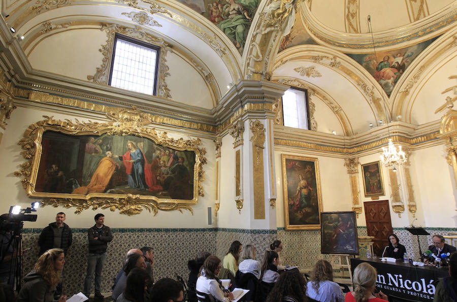 La iglesia de San Nicolás, considerada "la Capilla Sixtina valenciana" tras su recuperación pictórica y estructural de los últimos años, luce ya la restauración y el reagrupamiento cronológico también de su Capilla de la Comunión, una obra del siglo XVIII que arrastraba décadas de deterioro. Los trabajos de restauración de la capilla han concluido tras nueve meses y una inversión de un millón de euros financiados por la Fundación Hortensia Herrero, que lleva invertidos ya 5,5 millones en los últimos seis años en esta iglesia. La Capilla de la Comunión data de 1760 y aunque ha sido restaurada a principios del siglo XX, era "evidente su deterioro progresivo desde los años 30" y en ella pueden verse dos cúpulas sucesivas, "algo que no sucede en ninguna otra capilla valenciana". 