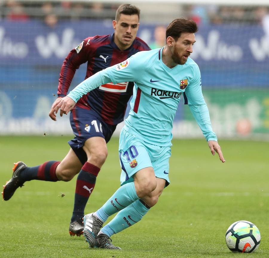 Tras dos empates consecutivos, el líder se reencontró con la victoria en Ipurua gracias a los tantos de Luis Suárez y Jordi Alba. 