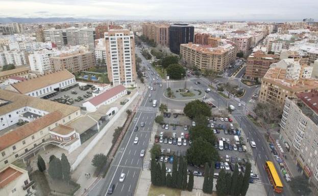 Panorámica de la avenida de Aragón de Valencia.