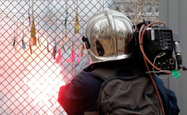 Mascletà de las Fallas de Valencia.