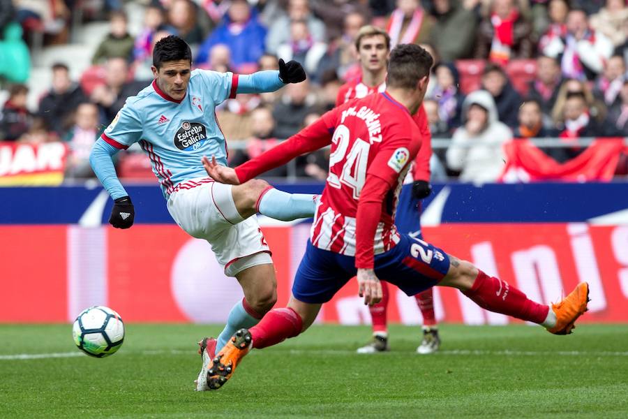 Los tantos de Griezmann, Vitolo, que volvió a la titularidad, y Correa, dan la victoria al cuadro madrileño ante el equipo gallego. 