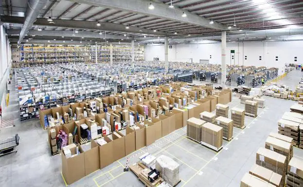 El gran centro logístico de Amazon en Madrid, donde habrá huelga los días 21 y 22 de marzo. 