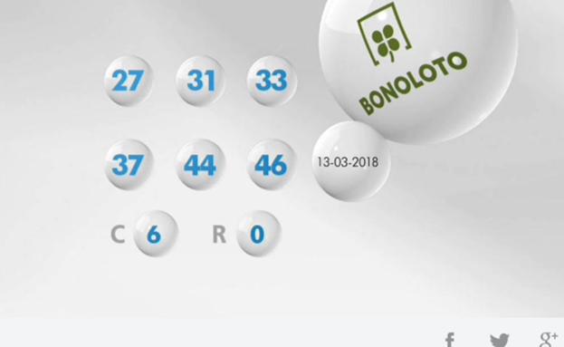 Resultados de la Bonoloto de hoy martes 13 de marzo. Combinación ganadora del sorteo y números premiados