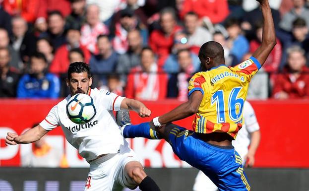 Kondogbia durante el partido contra el Sevilla.