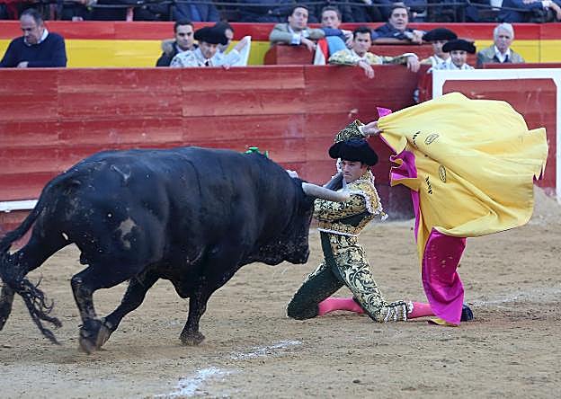 El diestro José Garrido, ayer. 