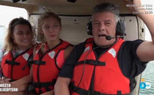 Francisco, antes de saltar desde el helicóptero de Supervivientes 2018.