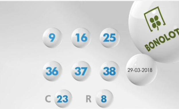 Resultados de la Bonoloto de hoy jueves 29 de marzo. Combinación ganadora del sorteo y números premiados