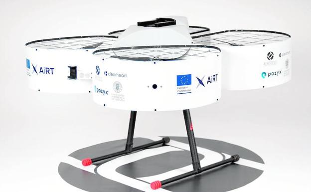 El dron desarrollado por la UPV.